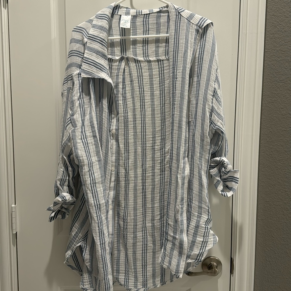 Kona Sol button down cover up